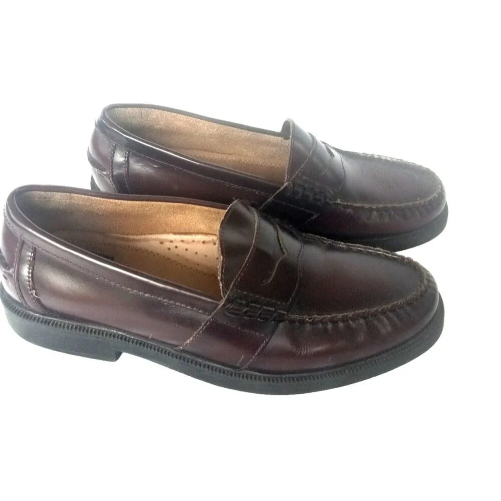 Nunn Bush Brown Leather Lincoln Penny Loafers Size 8 Mint Condition